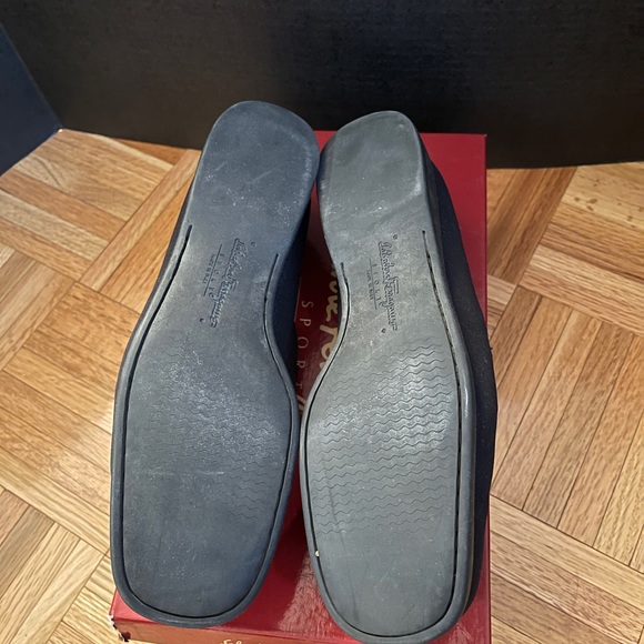 Salvatore Ferragamo Nero Fabric Black Calf flat - Picture 3 of 7